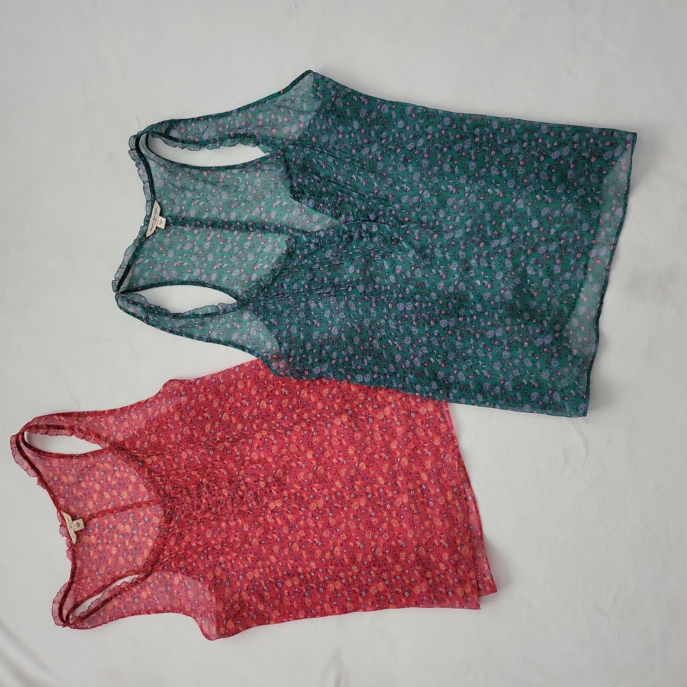 American Eagle Outfitters Tanktops Fusia/Yellow & Green/Purple Size 14